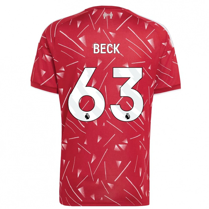 Danxen Femme Maillot Owen Beck #63 Blanc Rouge Tenues Domicile 2026/27 T-Shirt