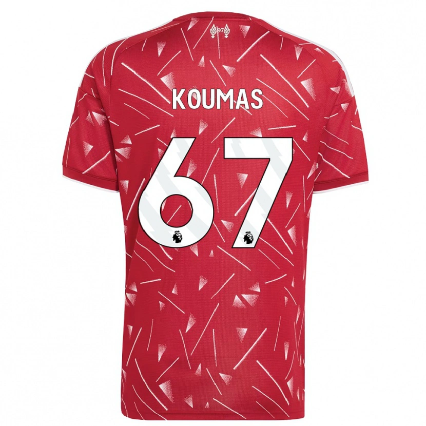 Danxen Femme Maillot Lewis Koumas #67 Blanc Rouge Tenues Domicile 2026/27 T-Shirt