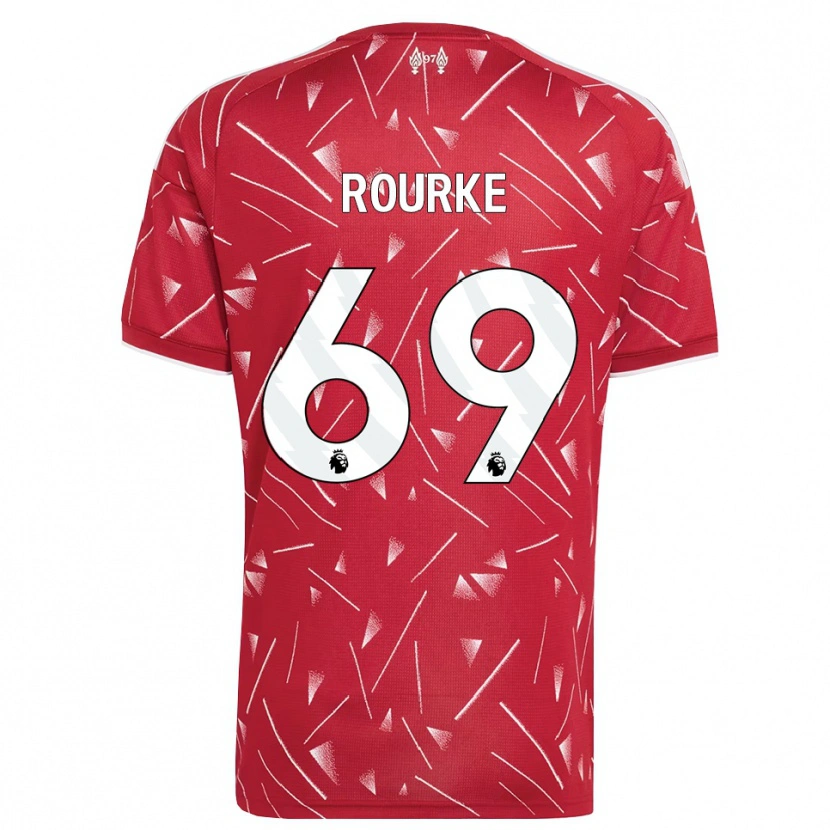 Danxen Femme Maillot Fidel O'rourke #69 Blanc Rouge Tenues Domicile 2026/27 T-Shirt
