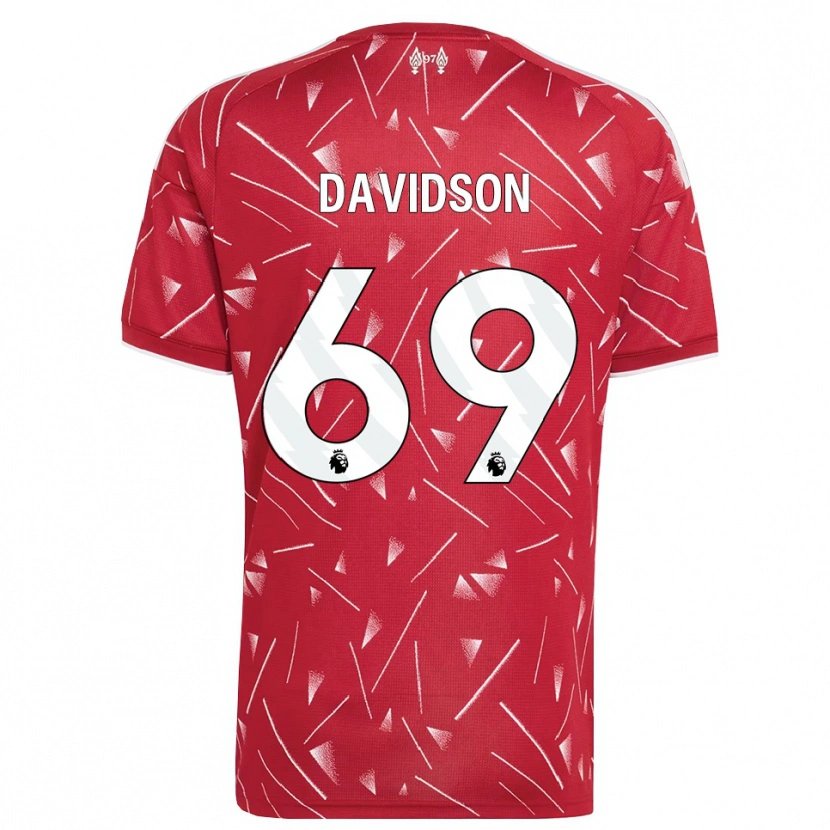 Danxen Femme Maillot Josh Davidson #69 Blanc Rouge Tenues Domicile 2026/27 T-Shirt