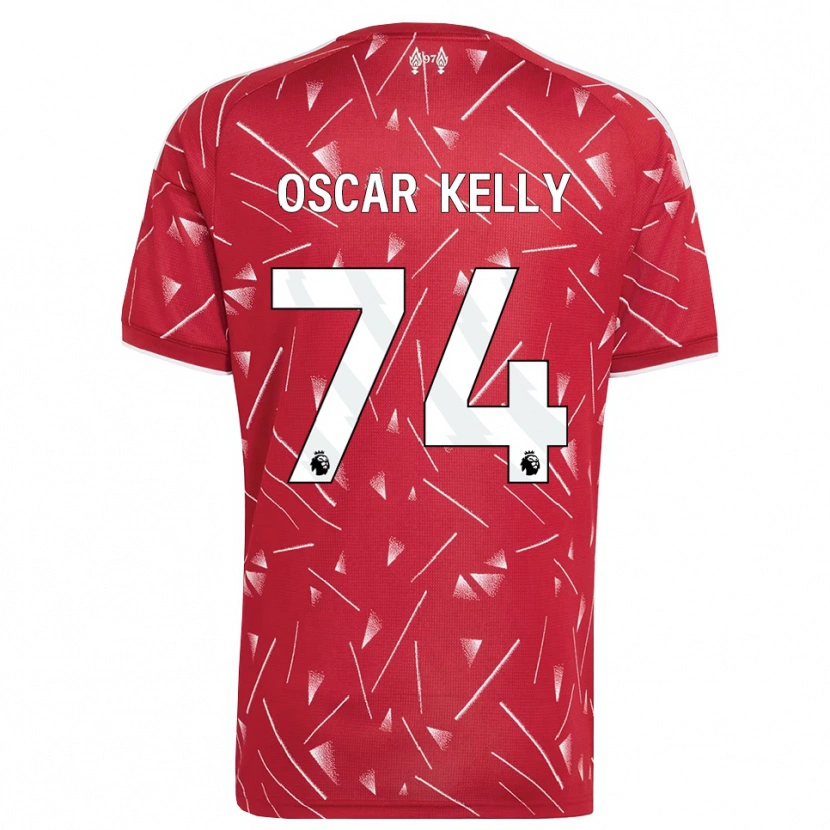 Danxen Femme Maillot Oscar Kelly #74 Blanc Rouge Tenues Domicile 2026/27 T-Shirt