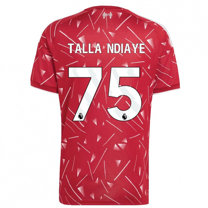 Danxen Femme Maillot Mor Talla Ndiaye #75 Blanc Rouge Tenues Domicile 2026/27 T-Shirt