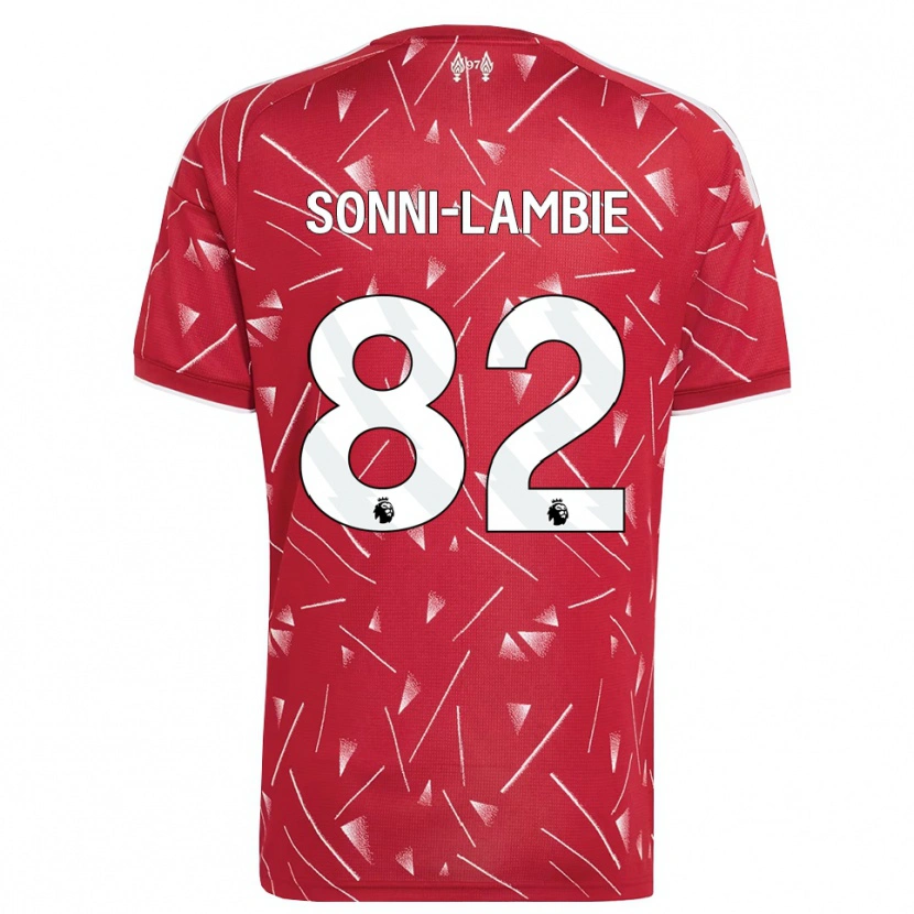 Danxen Femme Maillot Joshua Sonni-Lambie #82 Blanc Rouge Tenues Domicile 2026/27 T-Shirt