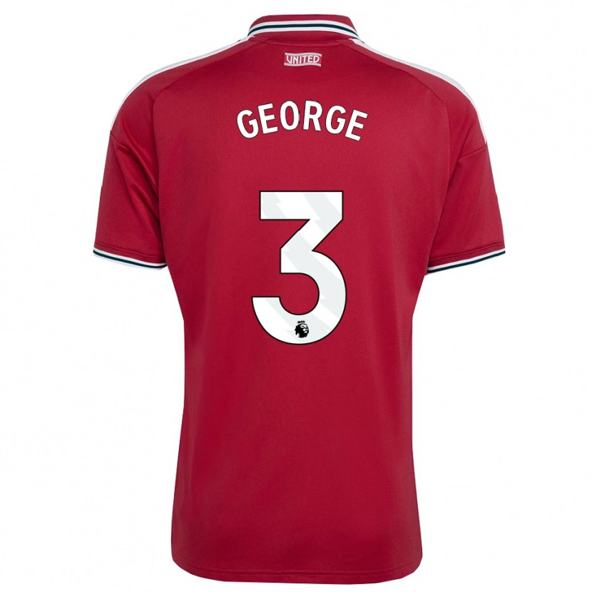 Danxen Femme Maillot Gabby George #3 Rouge Jaune Blanc Tenues Domicile 2026/27 T-Shirt