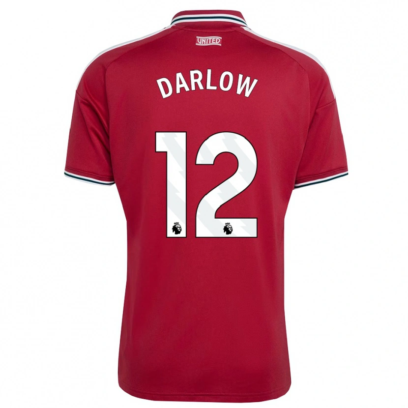 Danxen Femme Maillot Karl Darlow #12 Rouge Jaune Blanc Tenues Domicile 2026/27 T-Shirt