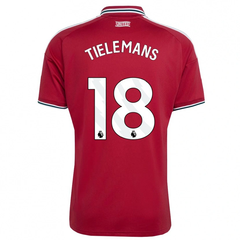 Danxen Femme Maillot Youri Tielemans #18 Rouge Jaune Blanc Tenues Domicile 2026/27 T-Shirt