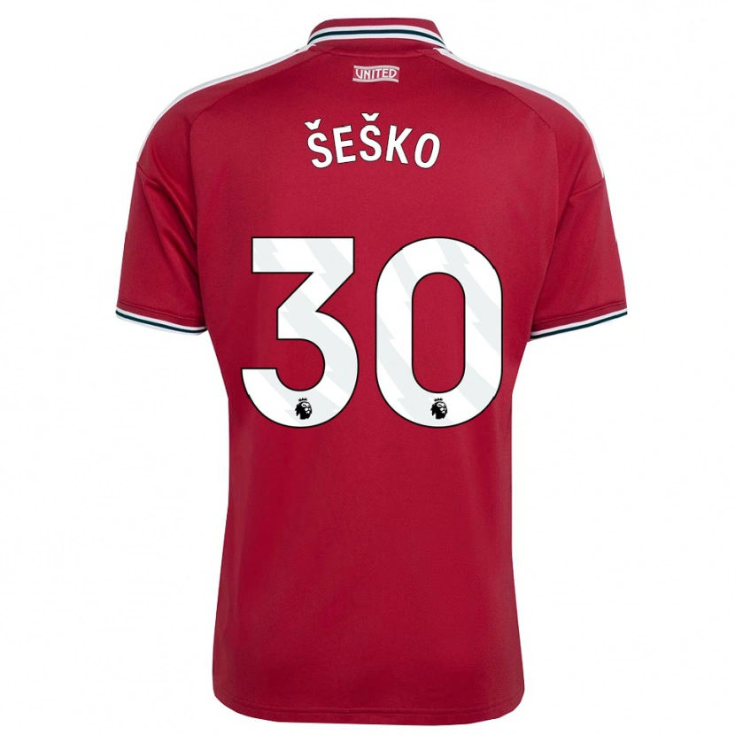 Danxen Femme Maillot Benjamin Sesko #30 Rouge Jaune Blanc Tenues Domicile 2026/27 T-Shirt