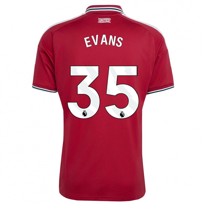 Danxen Femme Maillot Jonny Evans #35 Rouge Jaune Blanc Tenues Domicile 2026/27 T-Shirt