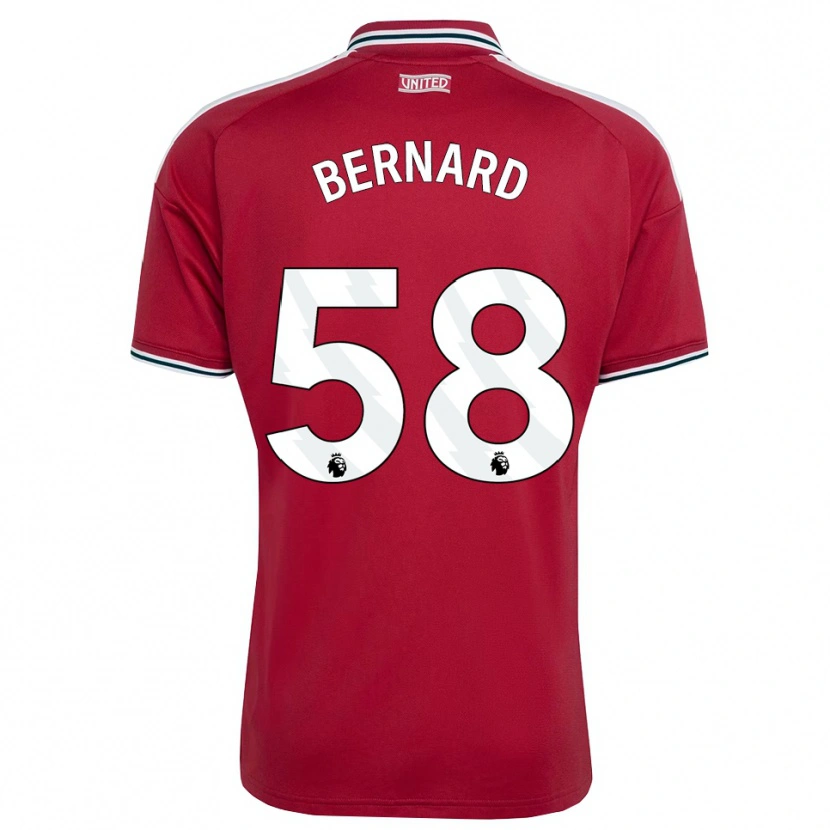 Danxen Femme Maillot Bernard #58 Rouge Jaune Blanc Tenues Domicile 2026/27 T-Shirt