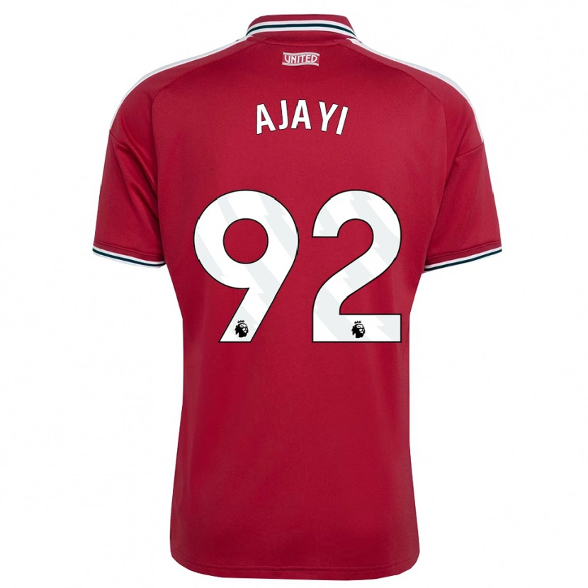 Danxen Femme Maillot Noah Ajayi #92 Rouge Jaune Blanc Tenues Domicile 2026/27 T-Shirt