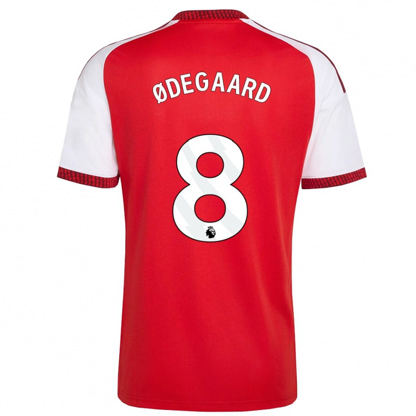 Danxen Femme Maillot Martin Ødegaard #8 Rouge Blanc Noir Tenues Domicile 2026/27 T-Shirt