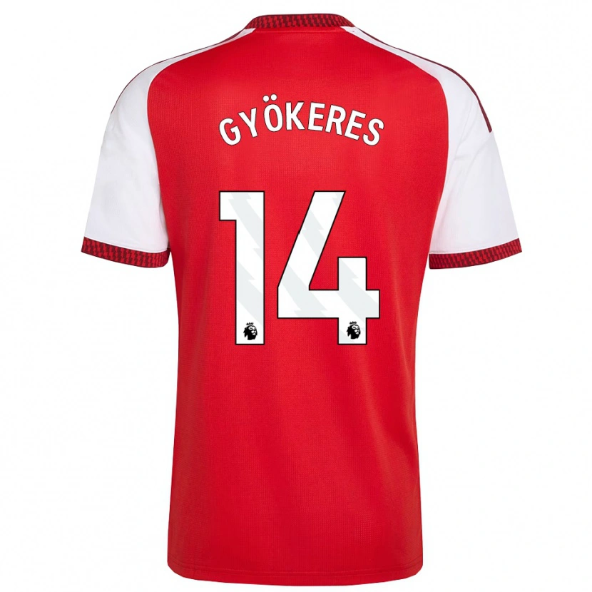 Danxen Femme Maillot Viktor Gyökeres #14 Rouge Blanc Noir Tenues Domicile 2026/27 T-Shirt