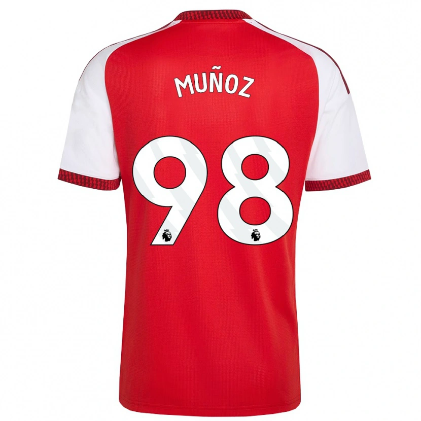 Danxen Femme Maillot Luis Muñoz #98 Rouge Blanc Noir Tenues Domicile 2026/27 T-Shirt