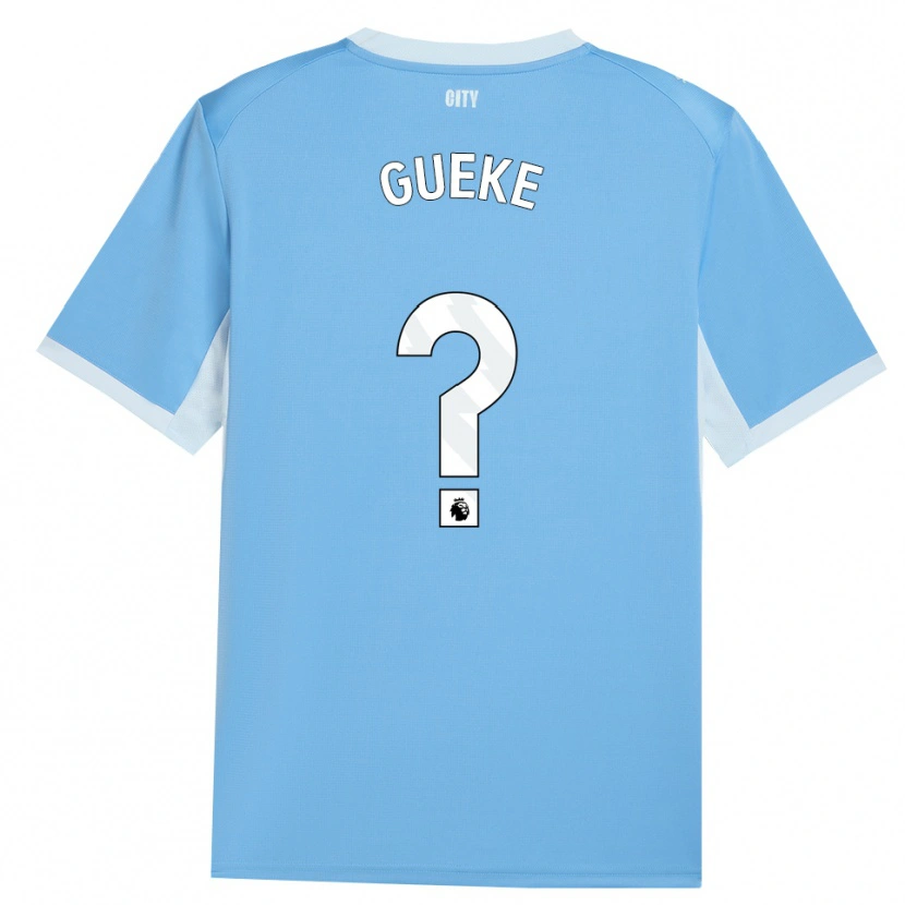 Danxen Femme Maillot William Gueke #0 Lightskyblue Blanc Tenues Domicile 2026/27 T-Shirt