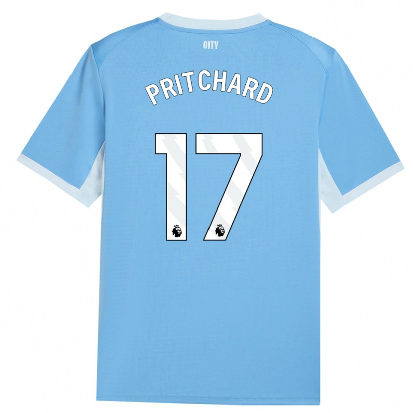 Danxen Femme Maillot Poppy Pritchard #17 Lightskyblue Blanc Tenues Domicile 2026/27 T-Shirt