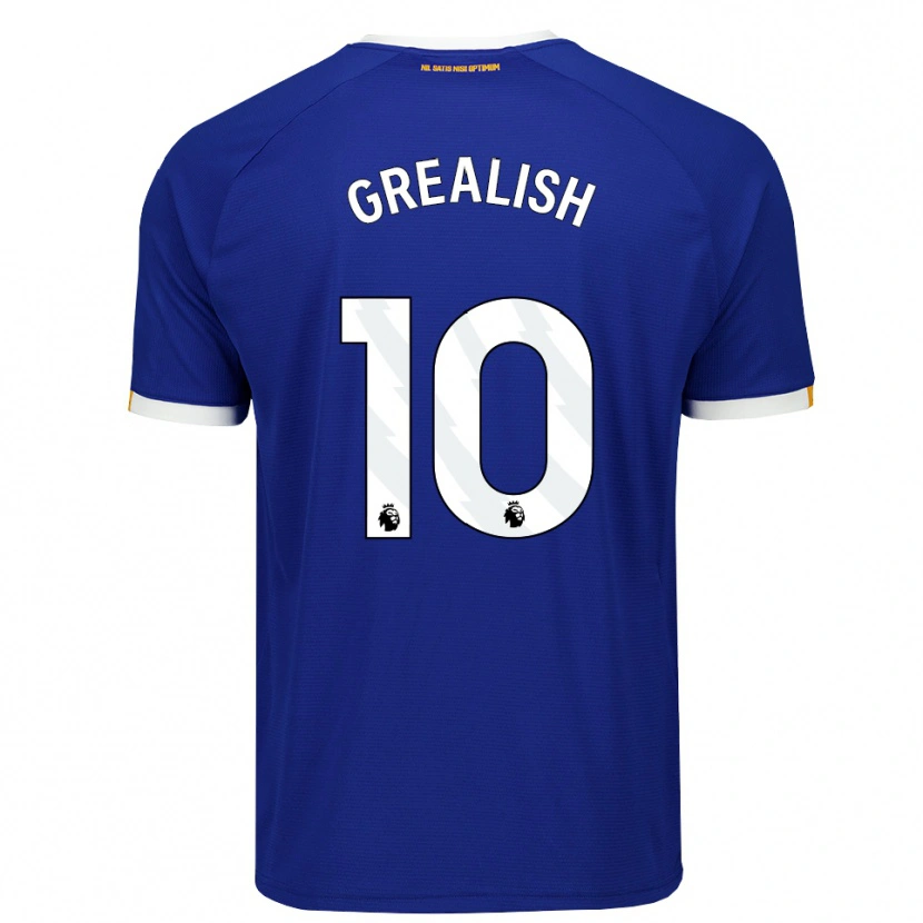 Danxen Femme Maillot Jack Grealish #10 Bleu Blanc Jaune Tenues Domicile 2026/27 T-Shirt