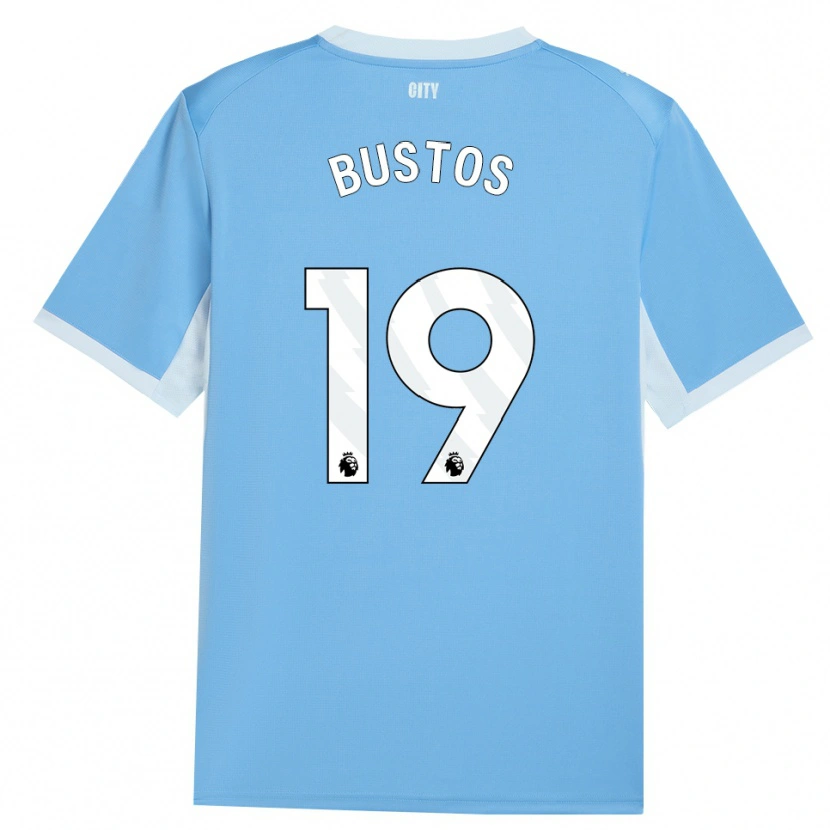 Danxen Femme Maillot Nahuel Bustos #19 Lightskyblue Blanc Tenues Domicile 2026/27 T-Shirt