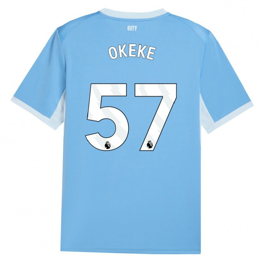 Danxen Femme Maillot Michael Okeke #57 Lightskyblue Blanc Tenues Domicile 2026/27 T-Shirt