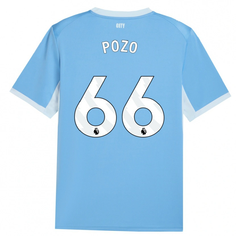 Danxen Femme Maillot Iker Pozo #66 Lightskyblue Blanc Tenues Domicile 2026/27 T-Shirt