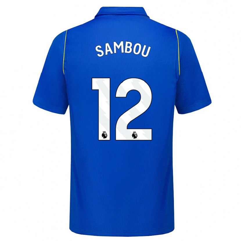 Danxen Femme Maillot Gabriel Sambou #12 Bleu Jaune Tenues Domicile 2026/27 T-Shirt