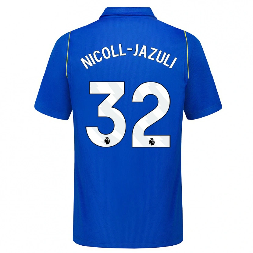 Danxen Femme Maillot Mahdi Nicoll-Jazuli #32 Bleu Jaune Tenues Domicile 2026/27 T-Shirt