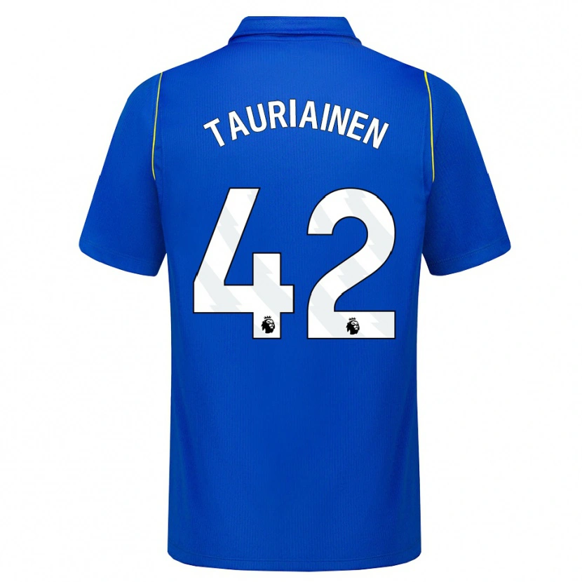Danxen Femme Maillot Jimi Tauriainen #42 Bleu Jaune Tenues Domicile 2026/27 T-Shirt