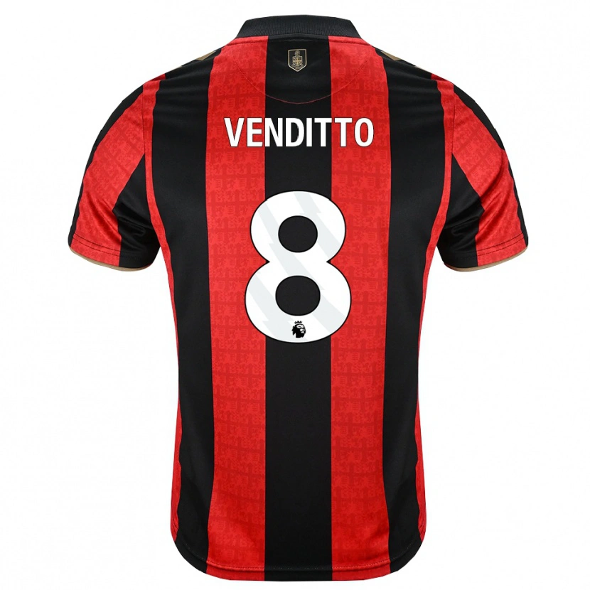 Danxen Femme Maillot Olivia Venditto #8 Goldenrod Rouge Noir Tenues Domicile 2026/27 T-Shirt
