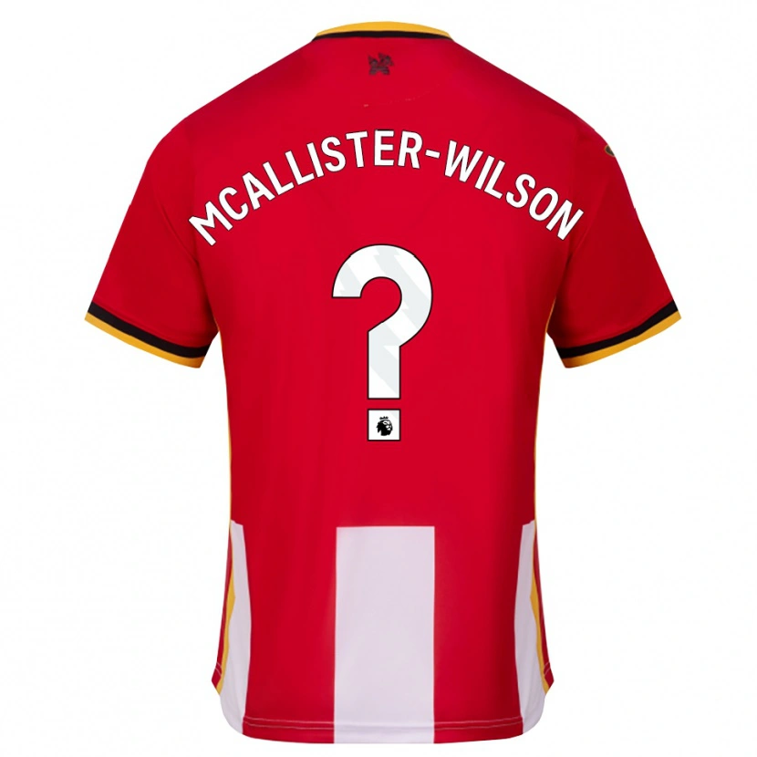 Danxen Femme Maillot Zack Mcallister-Wilson #0 Jaune Noir Rouge Tenues Domicile 2026/27 T-Shirt