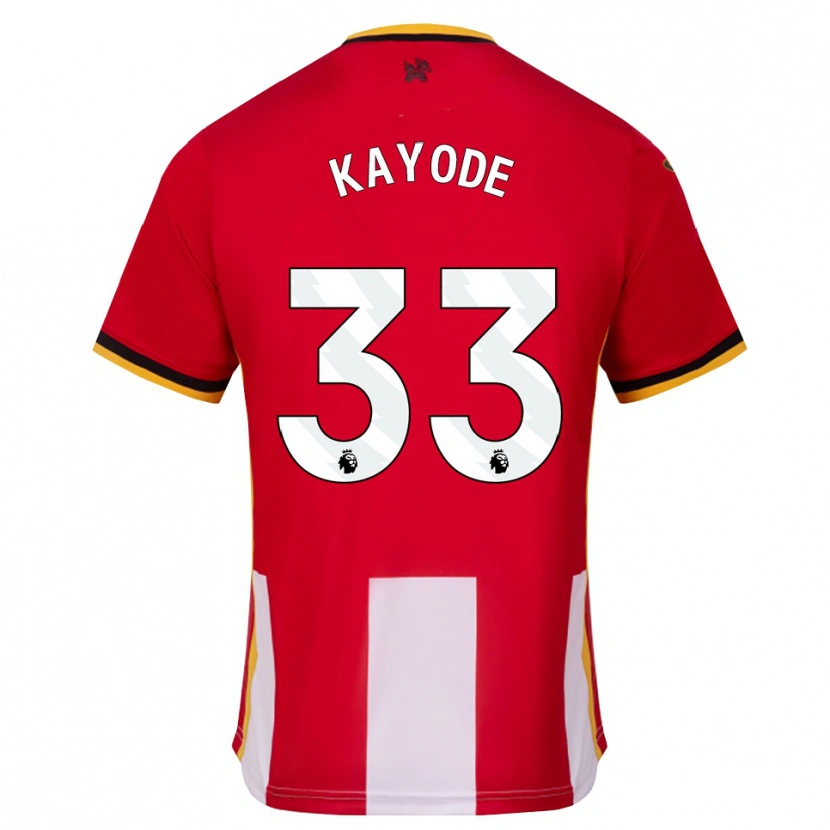 Danxen Femme Maillot Michael Kayode #33 Jaune Noir Rouge Tenues Domicile 2026/27 T-Shirt