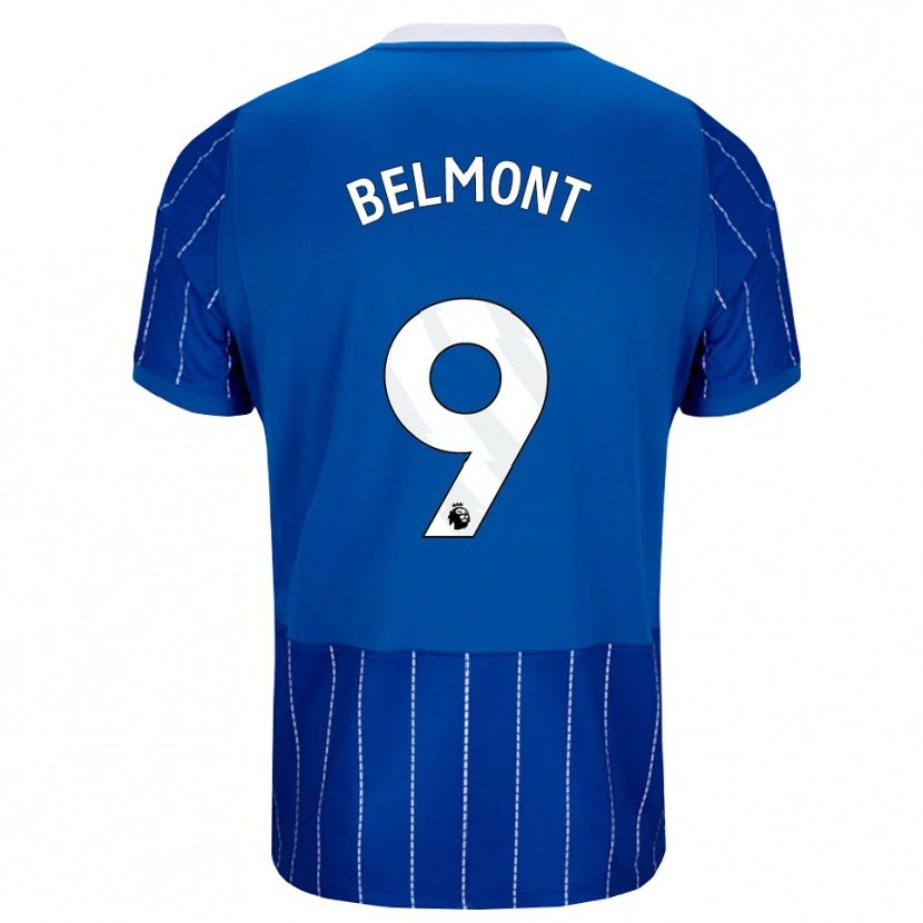 Danxen Femme Maillot Joe Belmont #9 Bleu Moyen Blanc Tenues Domicile 2026/27 T-Shirt