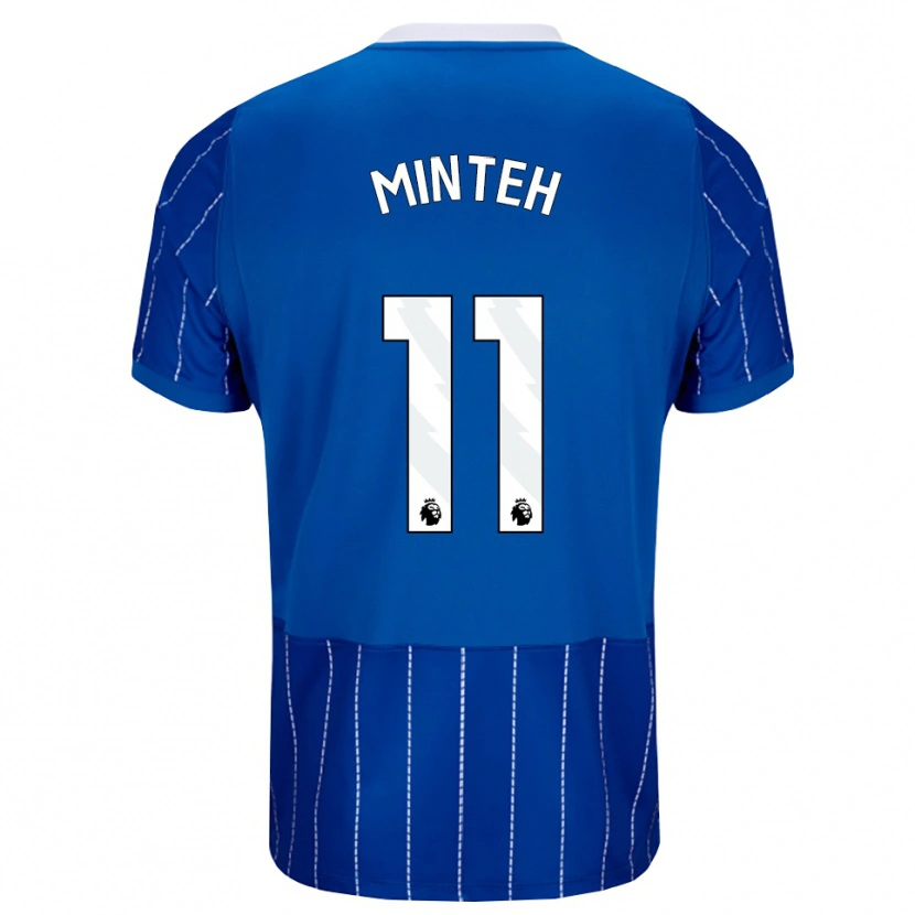 Danxen Femme Maillot Yankuba Minteh #11 Bleu Moyen Blanc Tenues Domicile 2026/27 T-Shirt