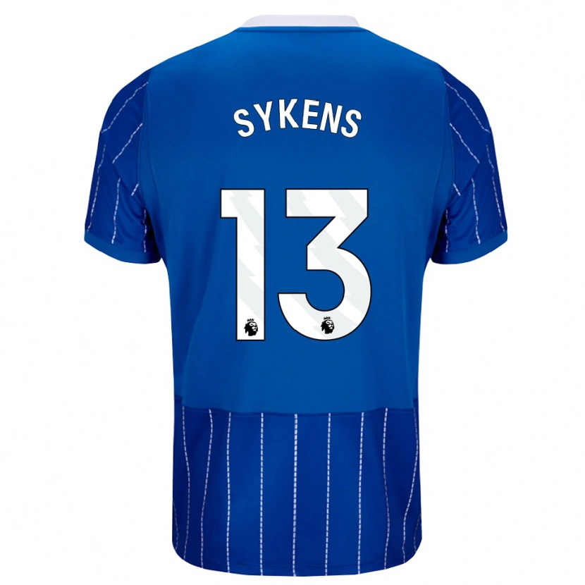 Danxen Femme Maillot Rory Sykens #13 Bleu Moyen Blanc Tenues Domicile 2026/27 T-Shirt
