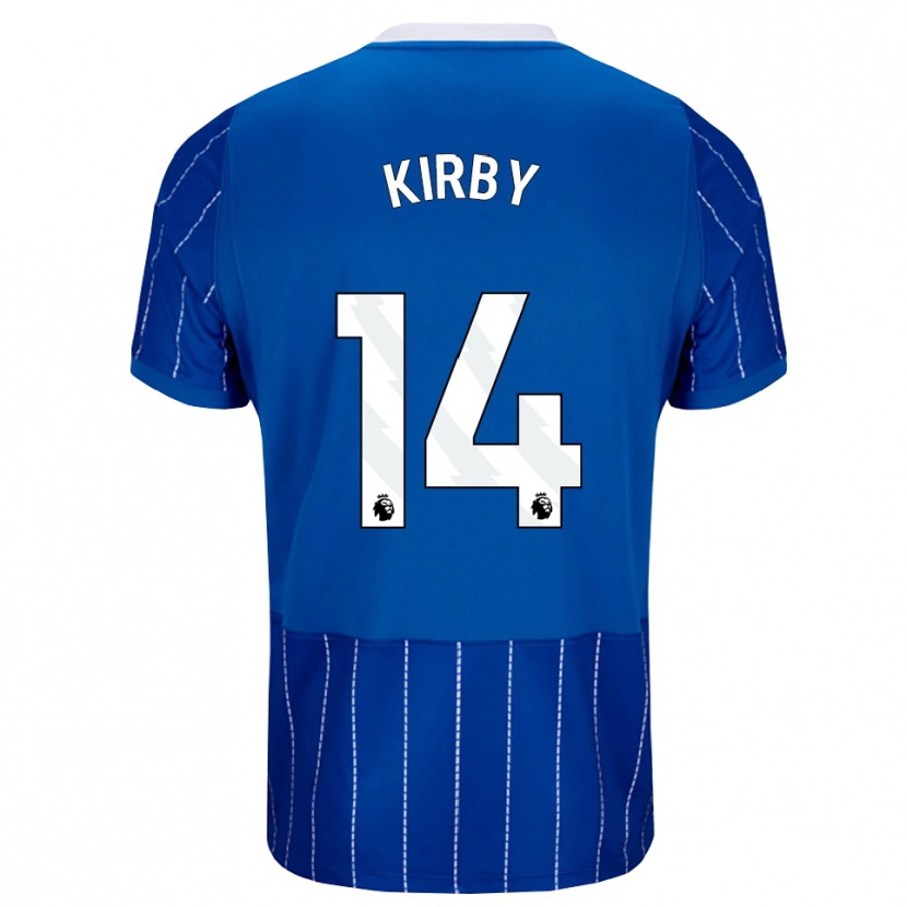 Danxen Femme Maillot Fran Kirby #14 Bleu Moyen Blanc Tenues Domicile 2026/27 T-Shirt