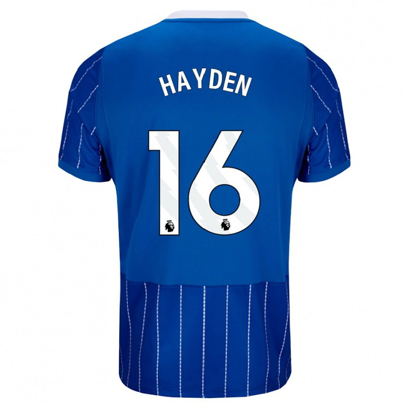 Danxen Femme Maillot Matthew Hayden #16 Bleu Moyen Blanc Tenues Domicile 2026/27 T-Shirt