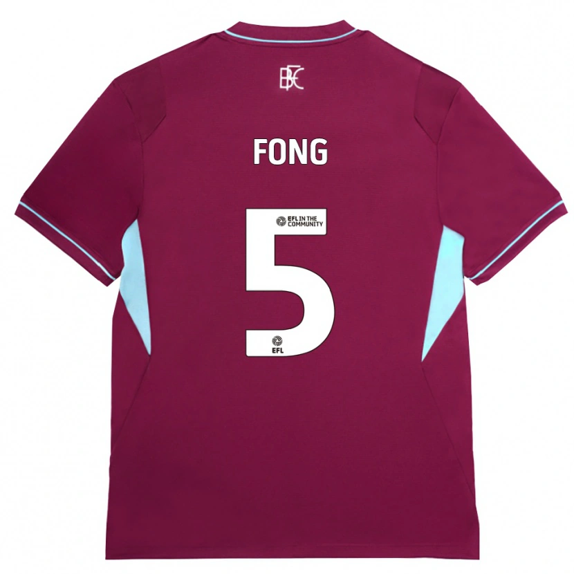 Danxen Femme Maillot Luca Fong #5 Bourgogne Vert Tenues Domicile 2026/27 T-Shirt