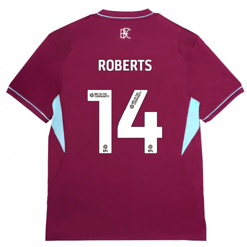 Danxen Femme Maillot Connor Roberts #14 Bourgogne Vert Tenues Domicile 2026/27 T-Shirt