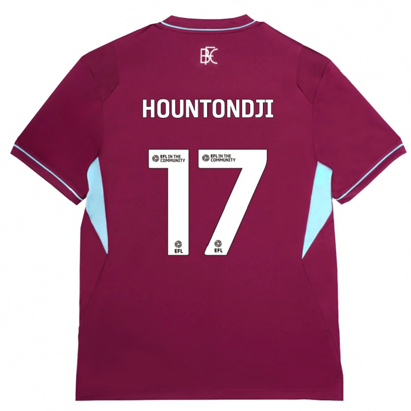 Danxen Femme Maillot Andréas Hountondji #17 Bourgogne Vert Tenues Domicile 2026/27 T-Shirt