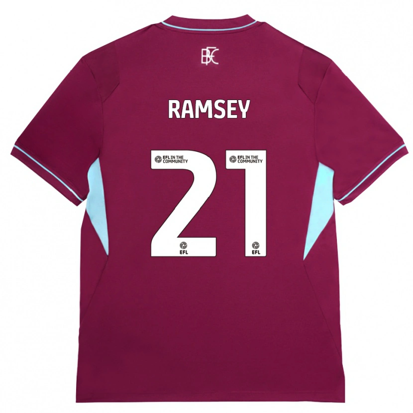 Danxen Femme Maillot Aaron Ramsey #21 Bourgogne Vert Tenues Domicile 2026/27 T-Shirt