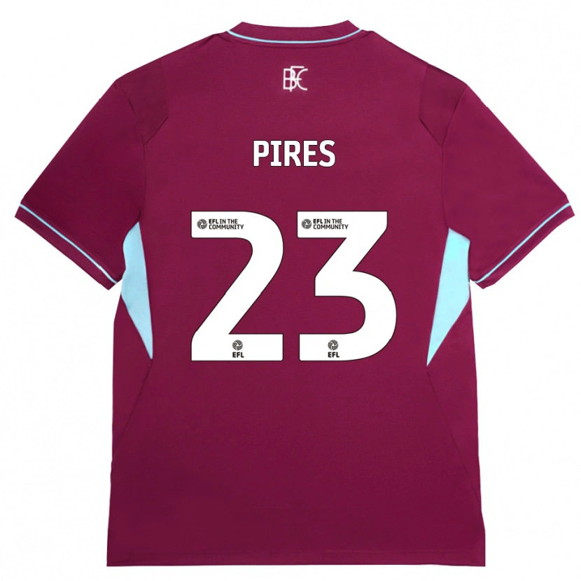 Danxen Femme Maillot Lucas Pires #23 Bourgogne Vert Tenues Domicile 2026/27 T-Shirt
