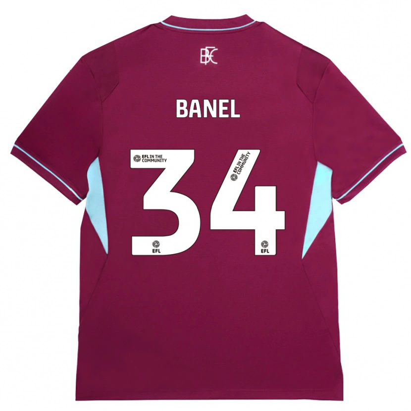 Danxen Femme Maillot Jaydon Banel #34 Bourgogne Vert Tenues Domicile 2026/27 T-Shirt