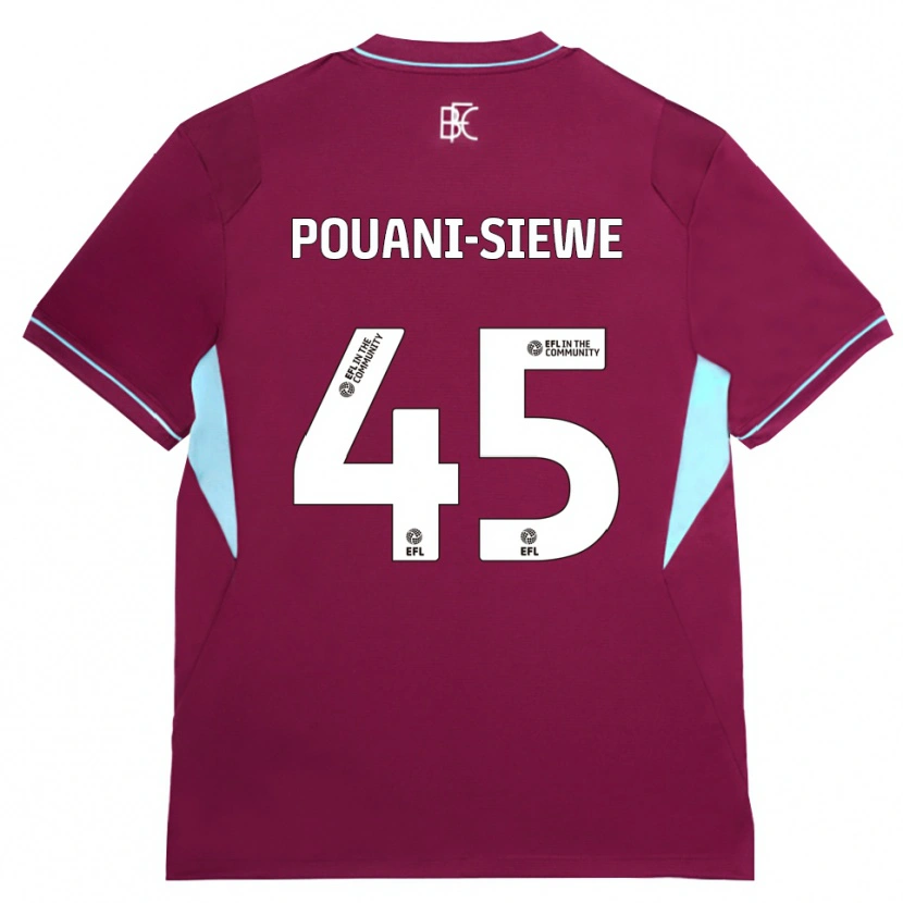 Danxen Femme Maillot Brandon Pouani #45 Bourgogne Vert Tenues Domicile 2026/27 T-Shirt