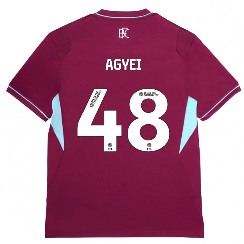 Danxen Femme Maillot Enock Agyei #48 Bourgogne Vert Tenues Domicile 2026/27 T-Shirt
