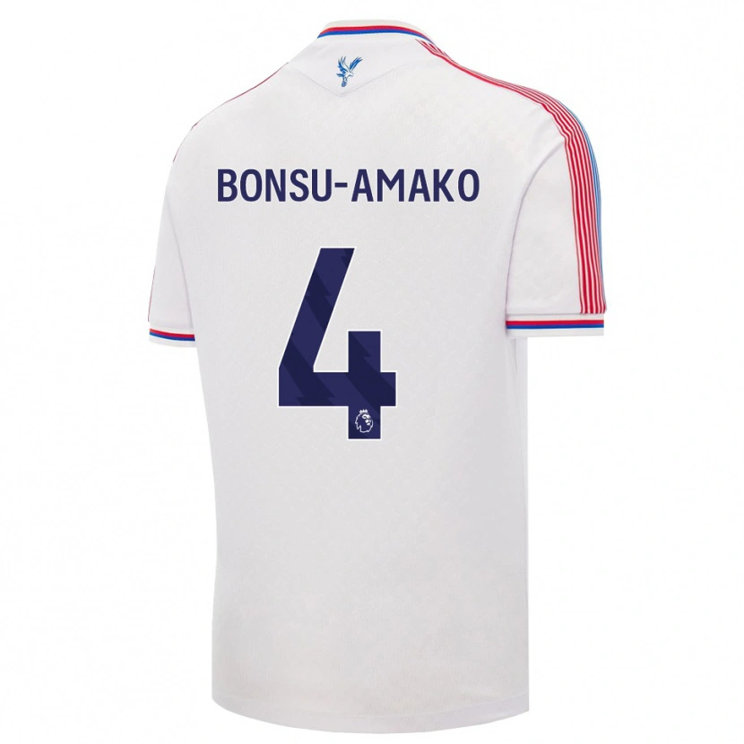 Danxen Femme Maillot Sebastian Bonsu-Amako #4 Blanc Rouge Bleu Tenues Domicile 2026/27 T-Shirt