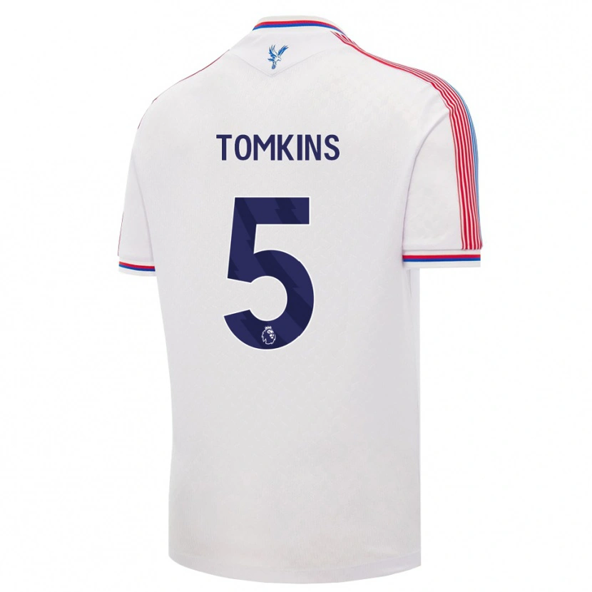 Danxen Femme Maillot James Tomkins #5 Blanc Rouge Bleu Tenues Domicile 2026/27 T-Shirt