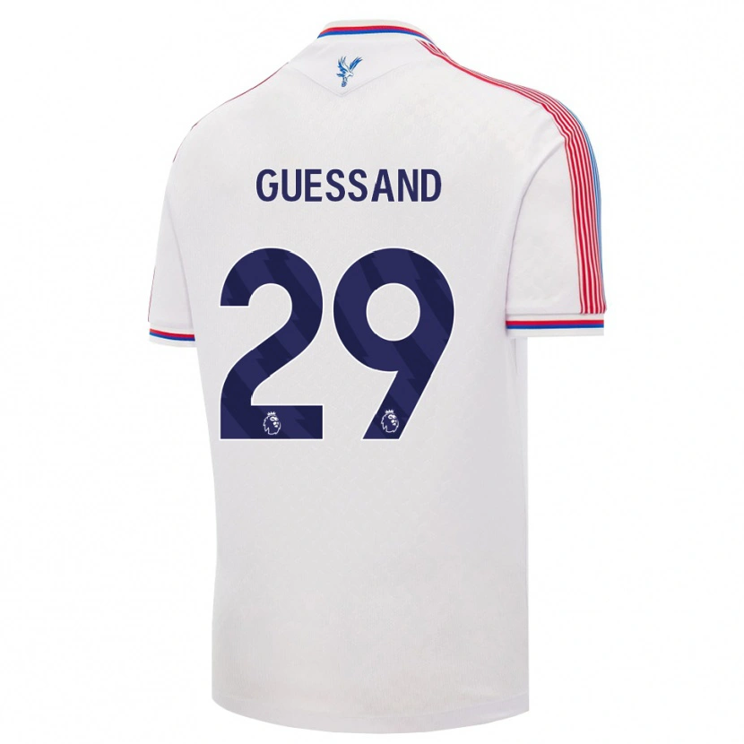 Danxen Femme Maillot Evann Guessand #29 Blanc Rouge Bleu Tenues Domicile 2026/27 T-Shirt