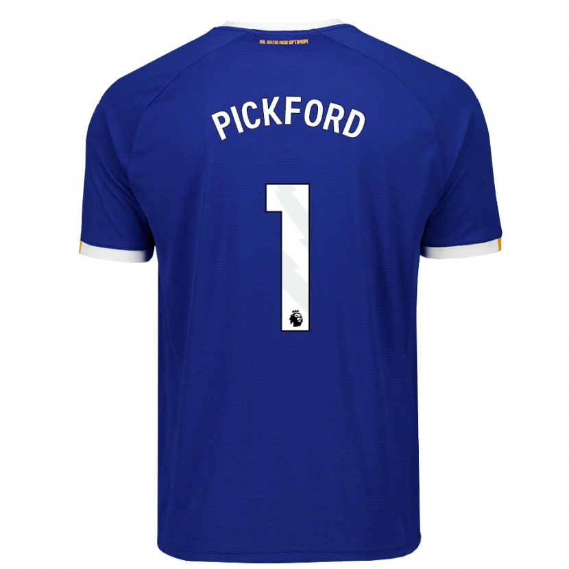 Danxen Femme Maillot Jordan Pickford #1 Bleu Blanc Jaune Tenues Domicile 2026/27 T-Shirt