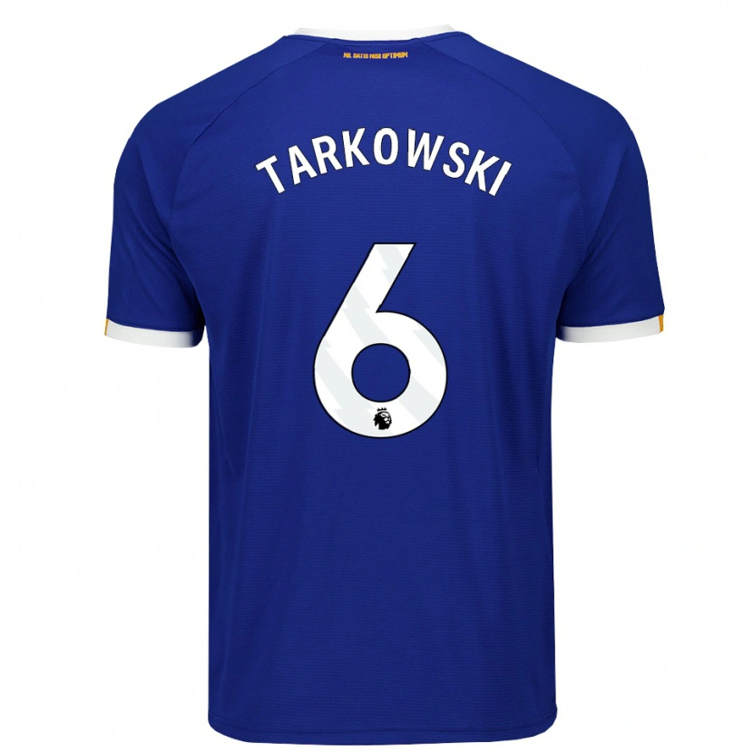 Danxen Femme Maillot James Tarkowski #6 Bleu Blanc Jaune Tenues Domicile 2026/27 T-Shirt