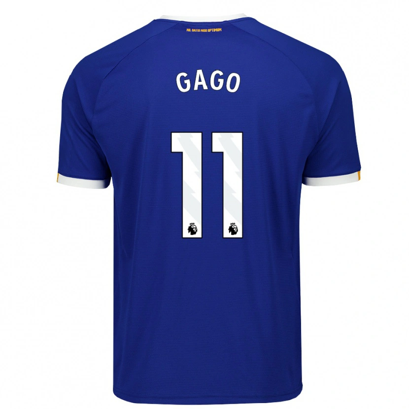 Danxen Femme Maillot Kelly Gago #11 Bleu Blanc Jaune Tenues Domicile 2026/27 T-Shirt