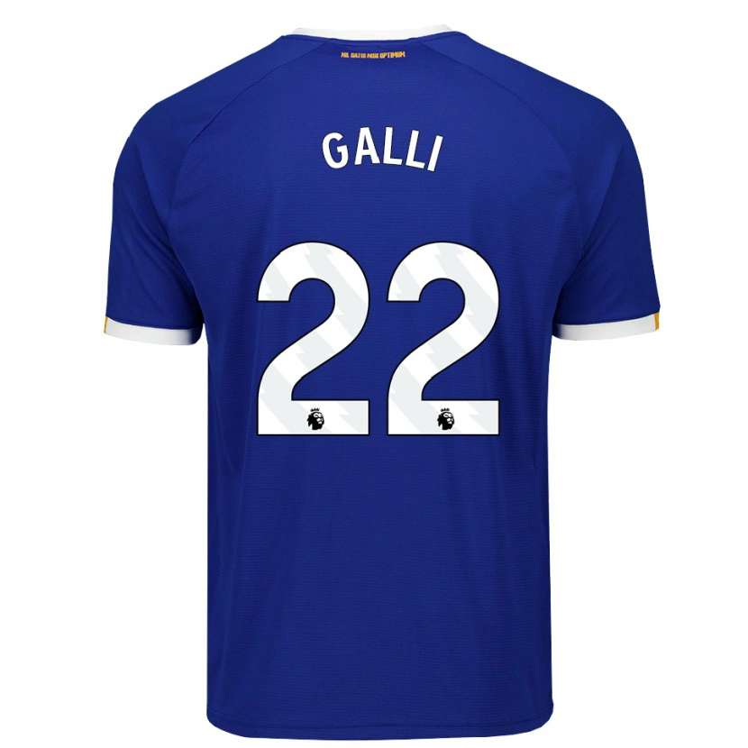 Danxen Femme Maillot Aurora Galli #22 Bleu Blanc Jaune Tenues Domicile 2026/27 T-Shirt