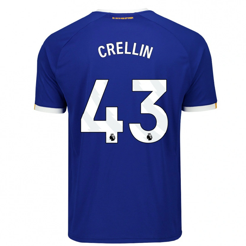 Danxen Femme Maillot Billy Crellin #43 Bleu Blanc Jaune Tenues Domicile 2026/27 T-Shirt